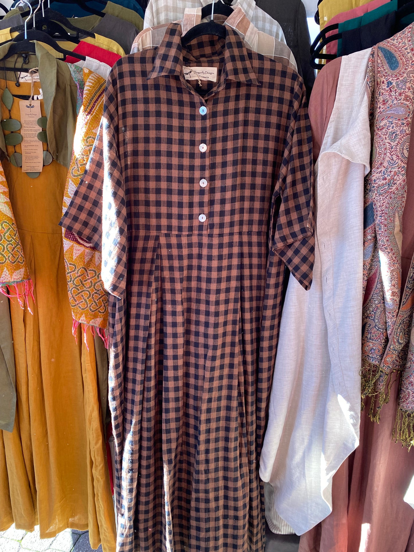 Suzana Dress- Australian Designed Handmade Linen Clothing -Dragonfly Tasmania