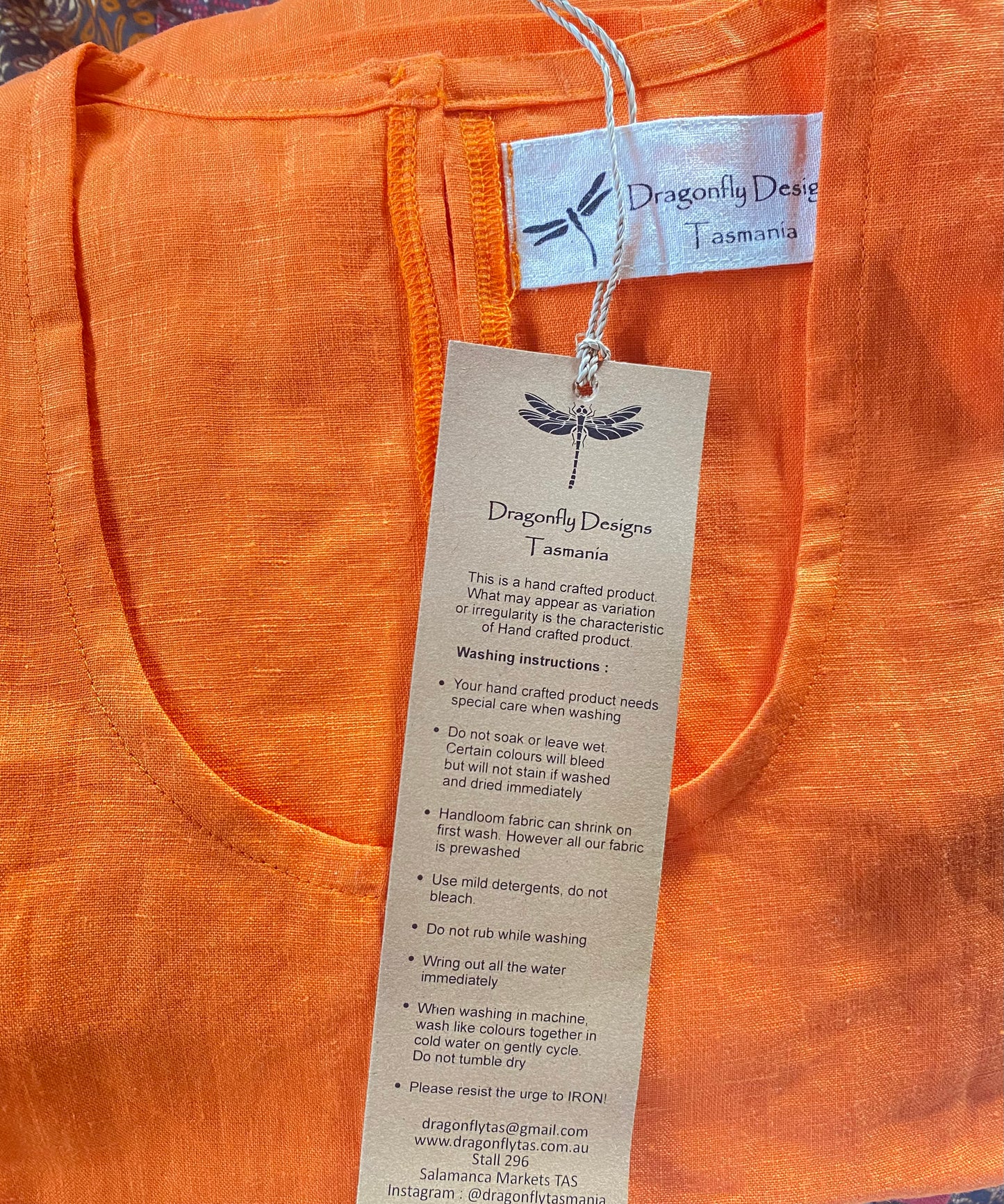 Kimi Dress- Australian Designed Handmade Linen Clothing -Dragonfly Tasmania