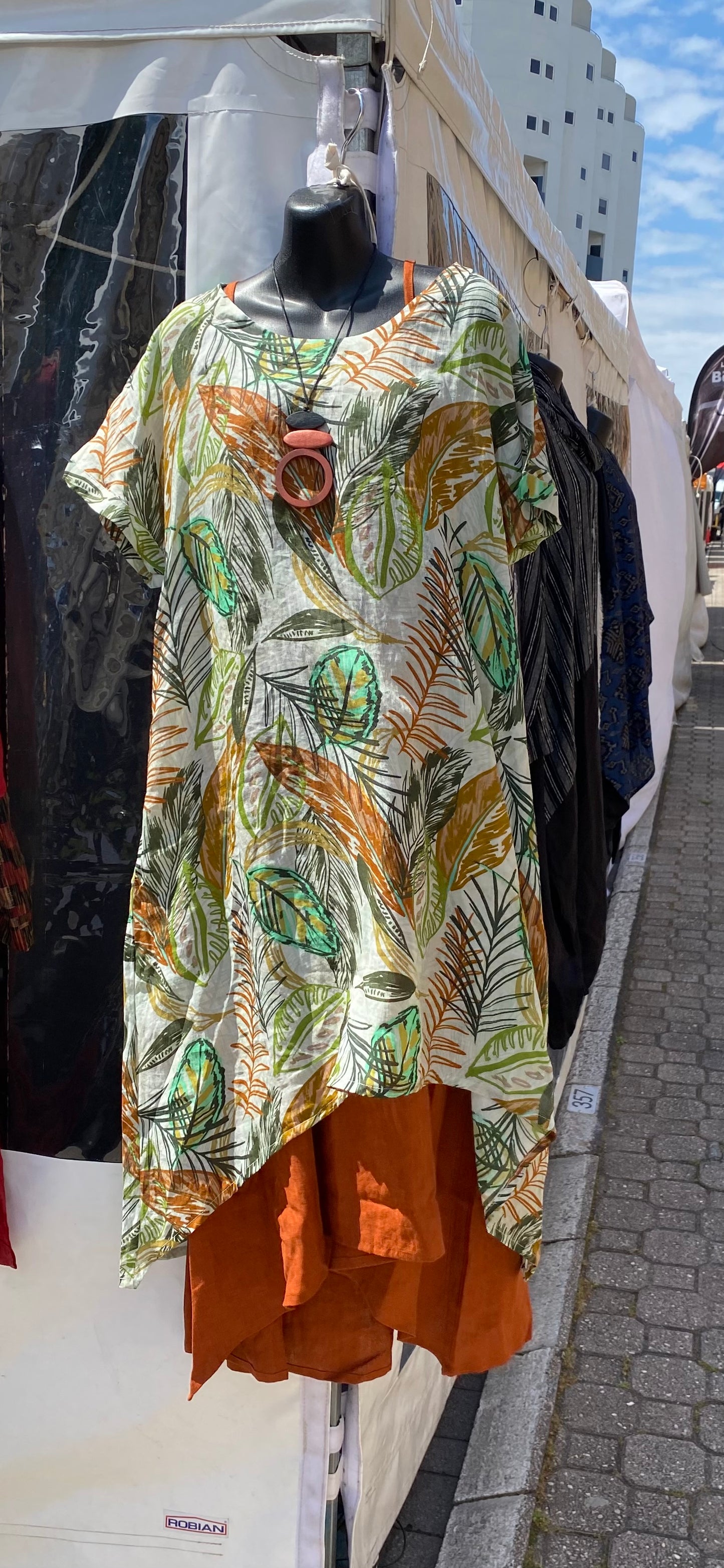 Tropical Linen Layer Dress- Australian Designed Handmade Linen Clothing -Dragonfly Tasmania