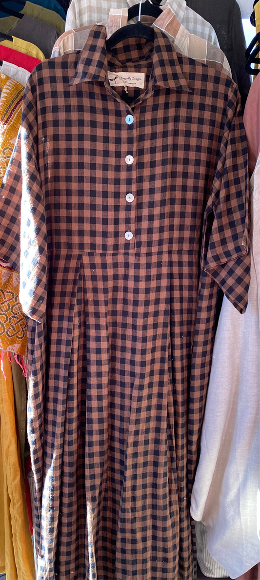Suzana Dress- Australian Designed Handmade Linen Clothing -Dragonfly Tasmania