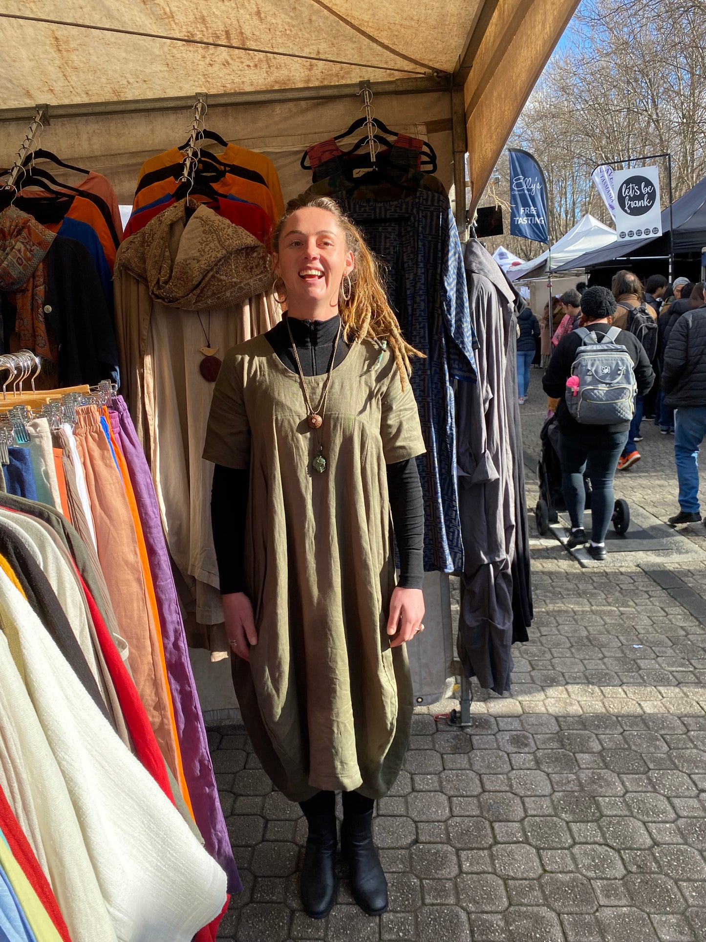 Lucy Dress- Australian Designed Handmade Linen Clothing -Dragonfly Tasmania