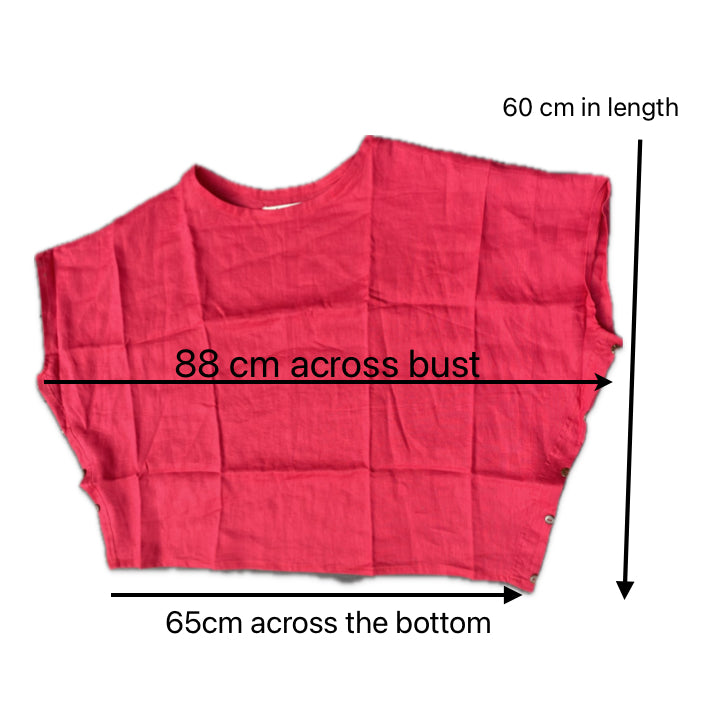 Summer Top- Australian Designed Handmade Linen Clothing -Dragonfly Tasmania