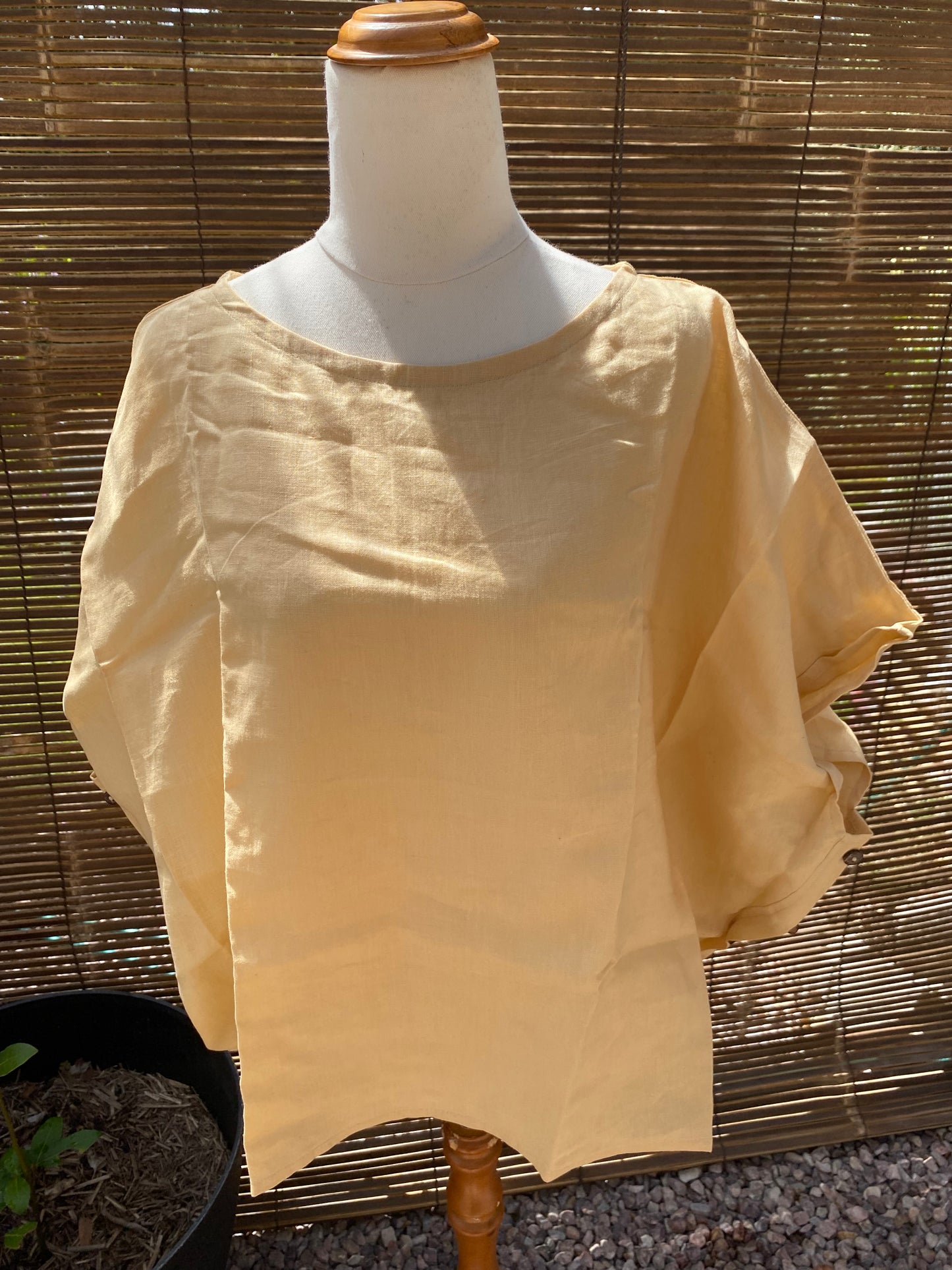 Summer Top- Australian Designed Handmade Linen Clothing -Dragonfly Tasmania