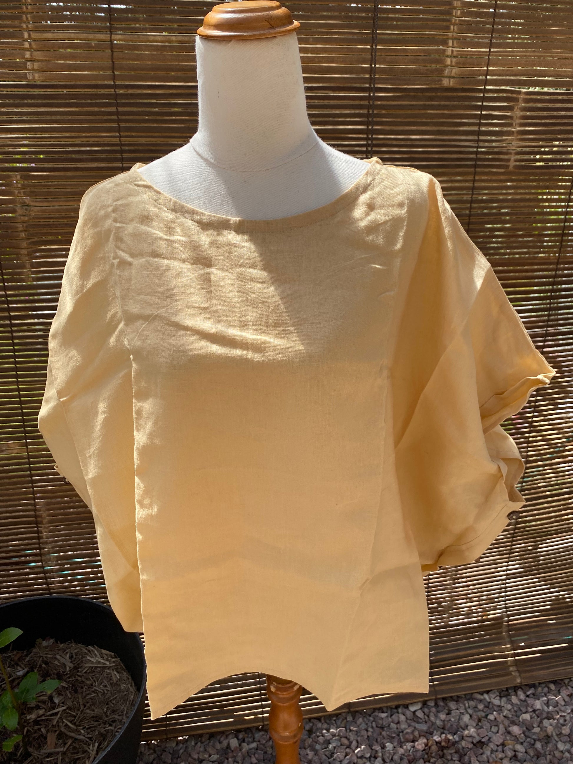 Summer Top- Australian Designed Handmade Linen Clothing -Dragonfly Tasmania