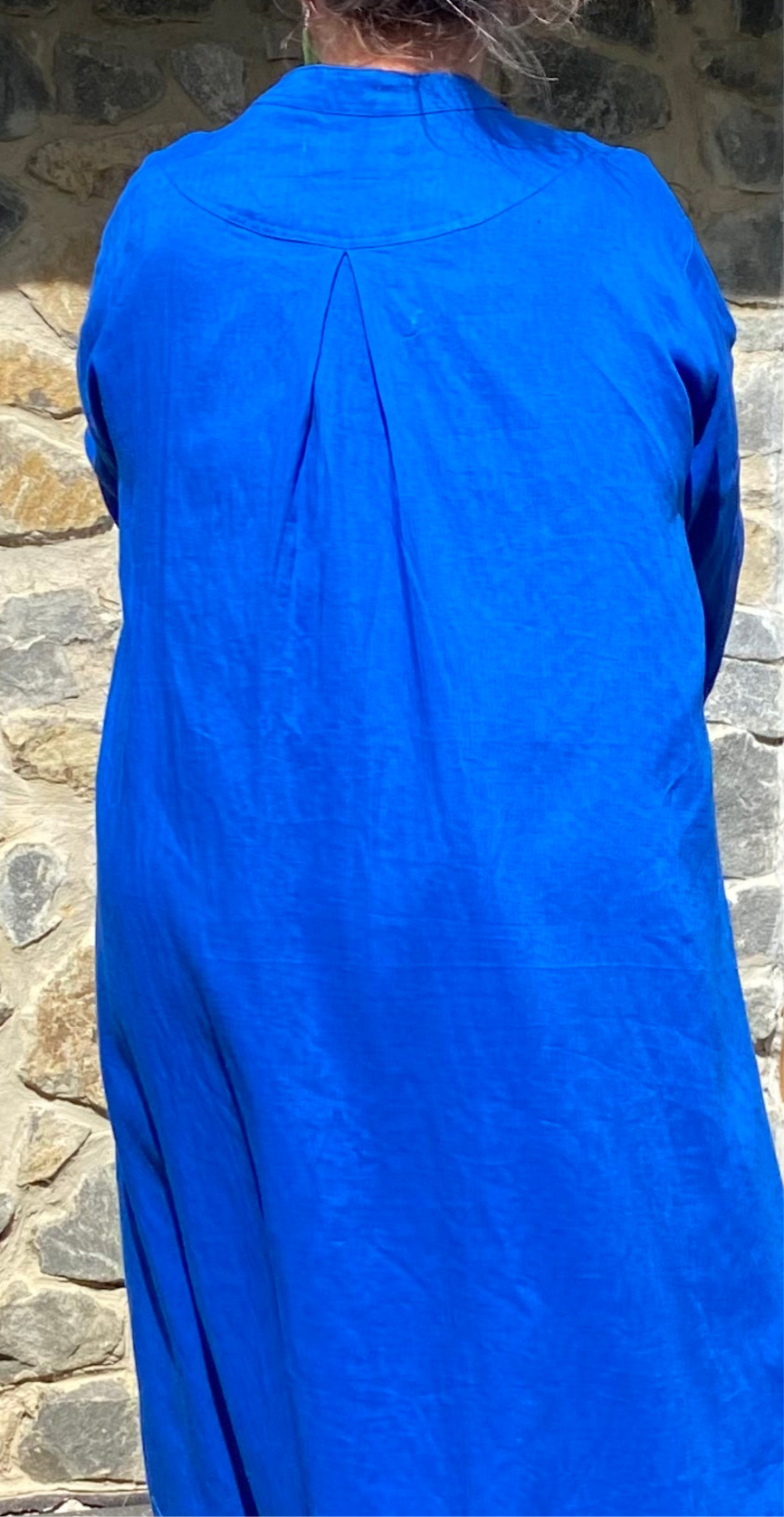 Tunic Dress Coat- Australian Designed Handmade Linen Clothing -Dragonfly Tasmania