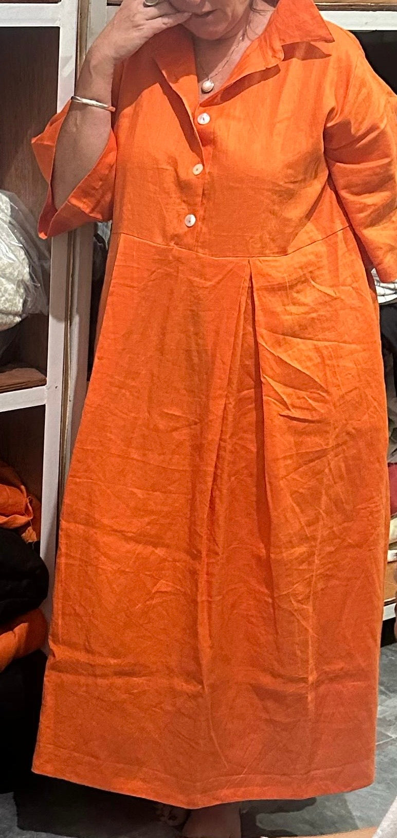 Suzana Dress- Australian Designed Handmade Linen Clothing -Dragonfly Tasmania