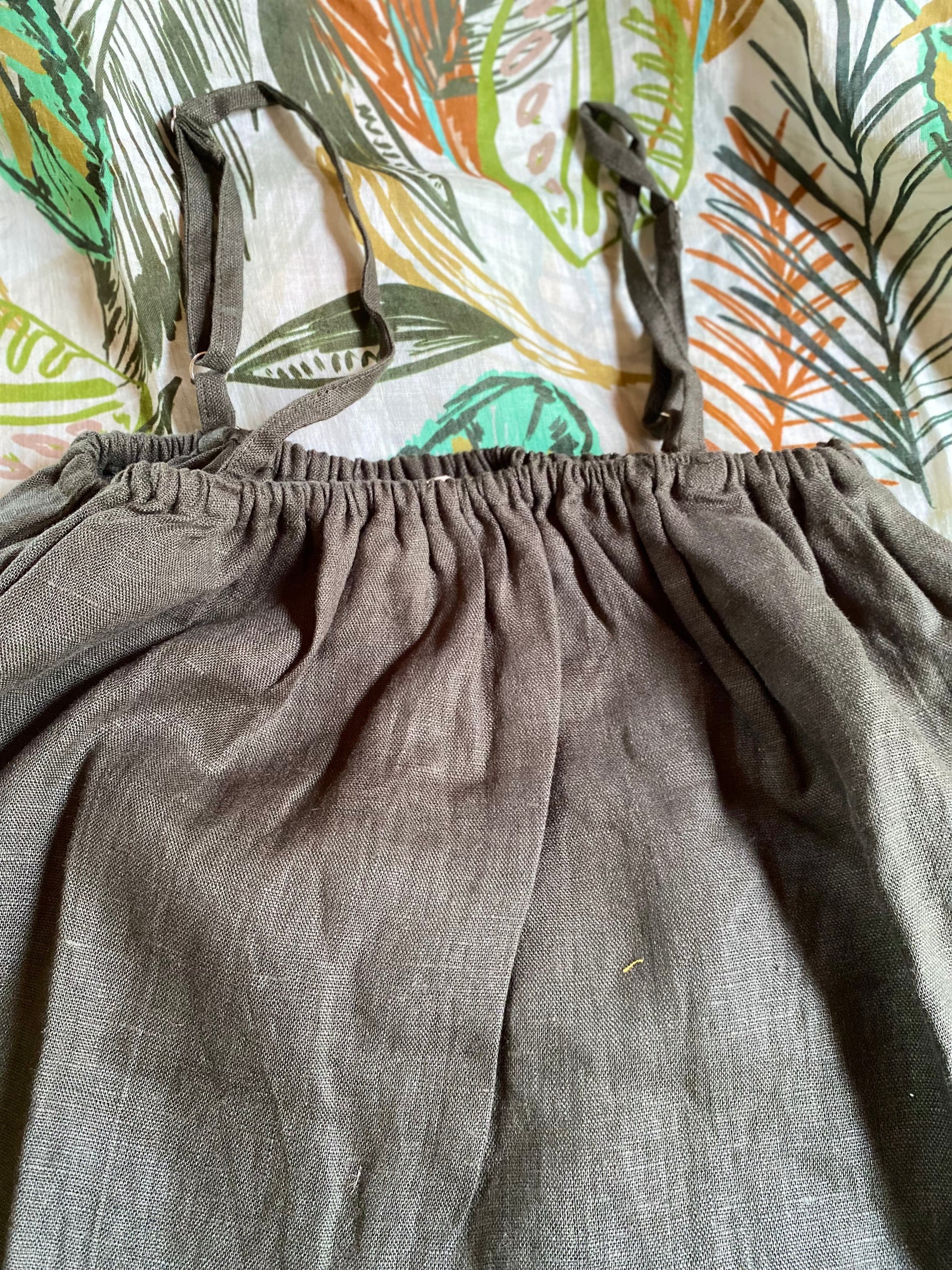 Tropical Linen Layer Dress- Australian Designed Handmade Linen Clothing -Dragonfly Tasmania