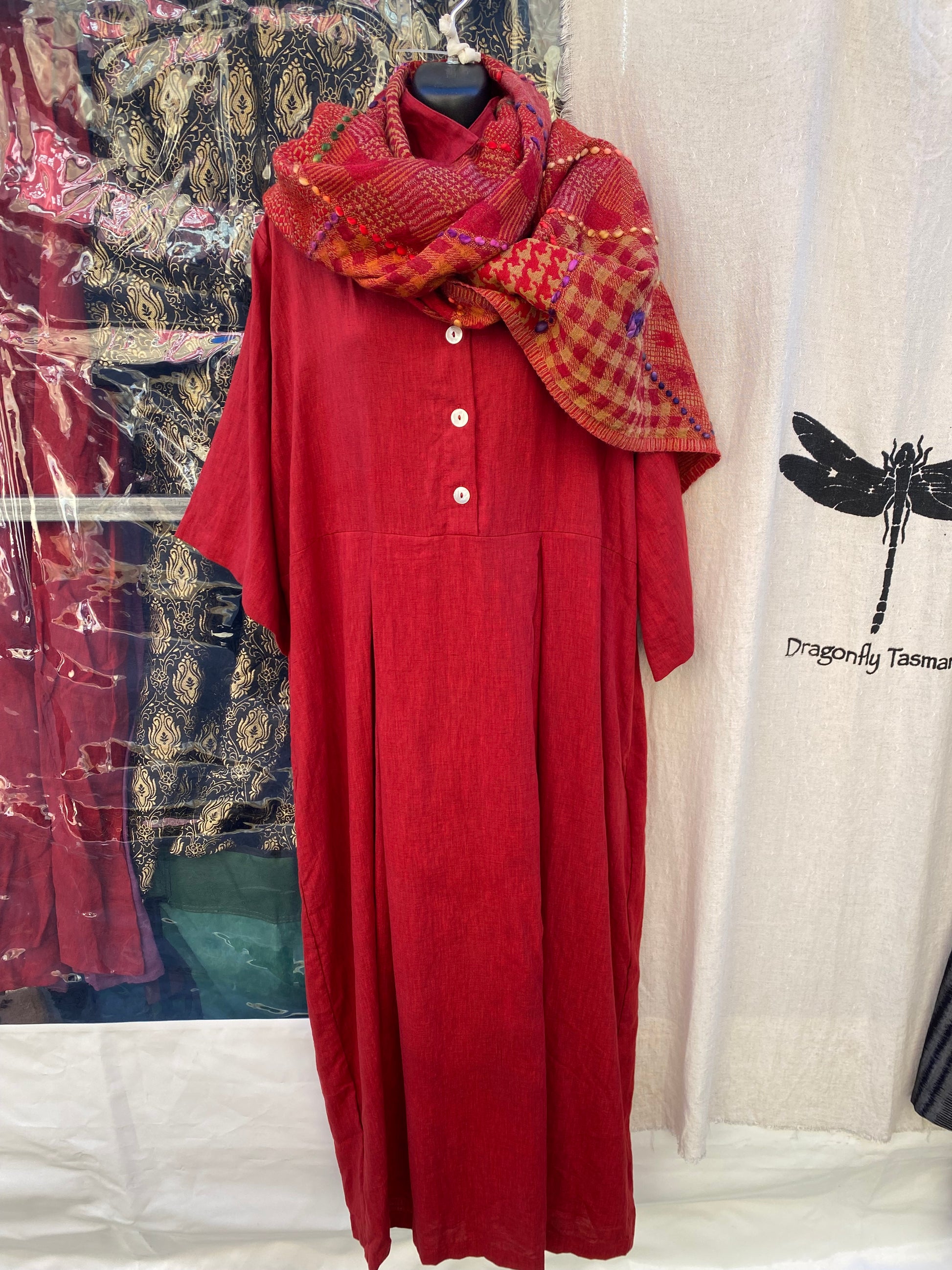 Suzana Dress- Australian Designed Handmade Linen Clothing -Dragonfly Tasmania
