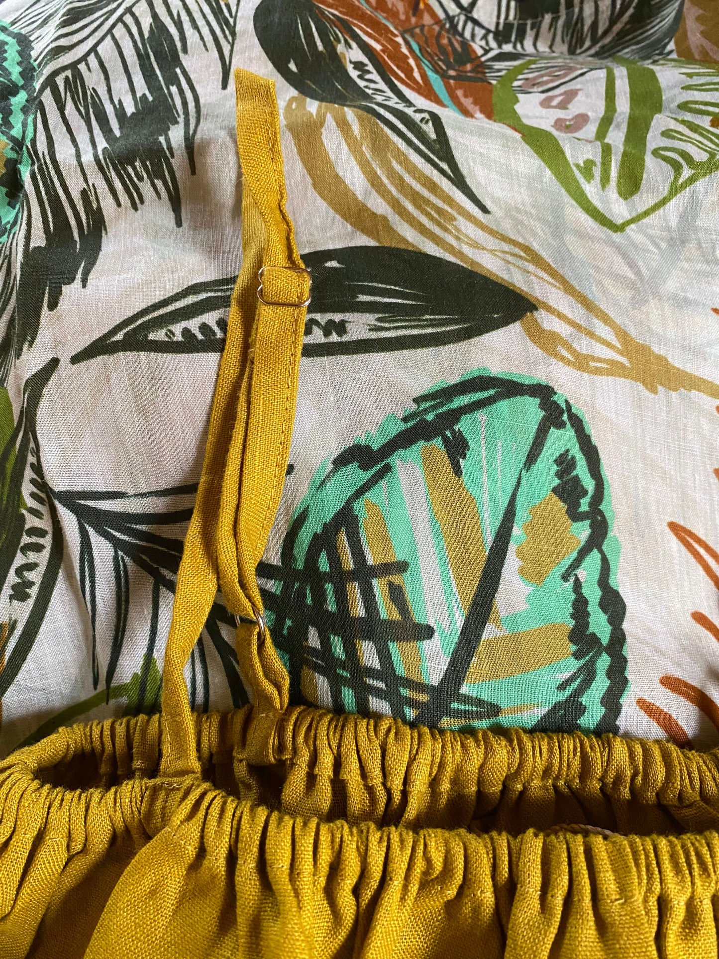 Tropical Linen Layer Dress- Australian Designed Handmade Linen Clothing -Dragonfly Tasmania