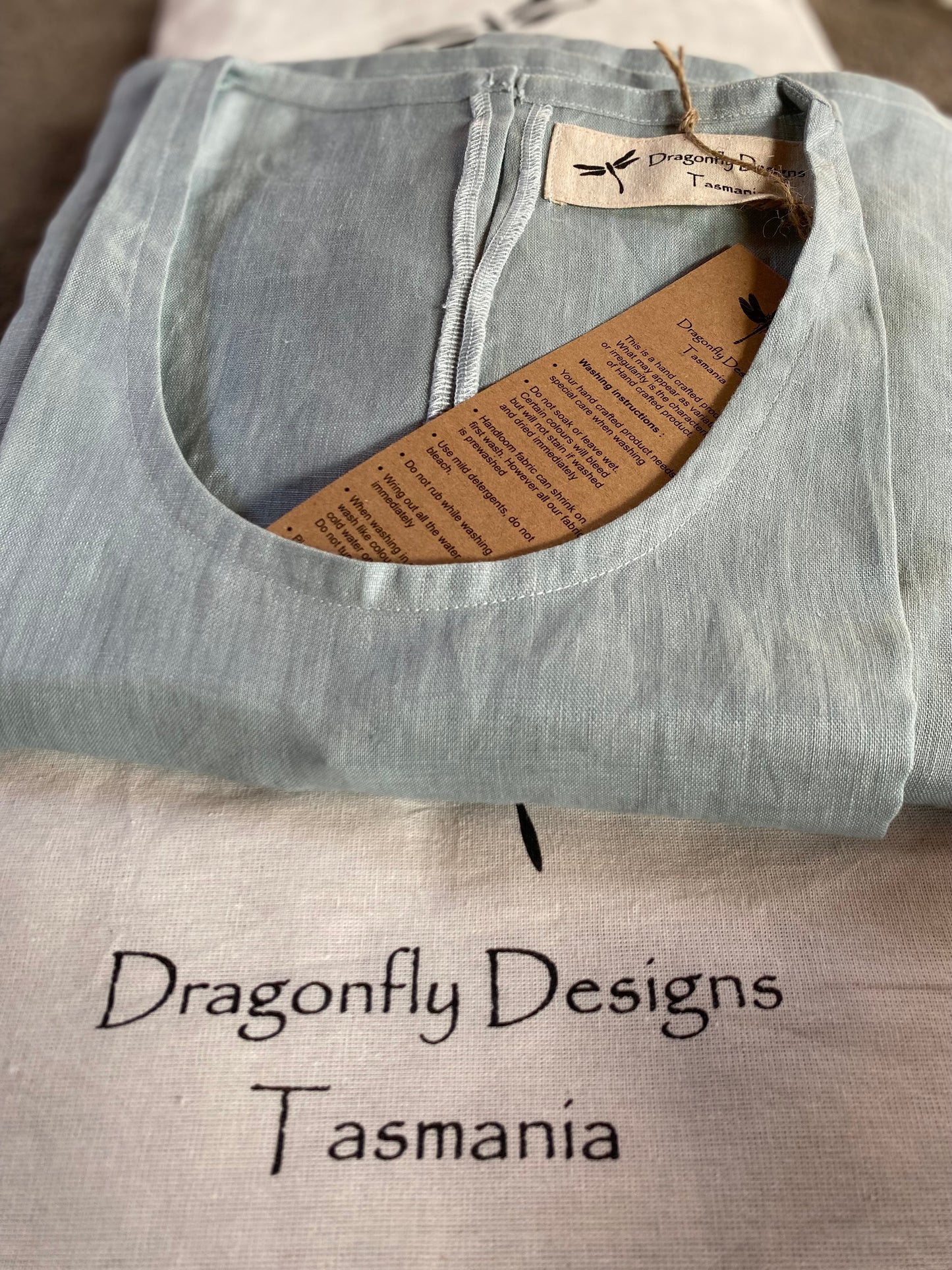 Kimi Dress- Australian Designed Handmade Linen Clothing -Dragonfly Tasmania