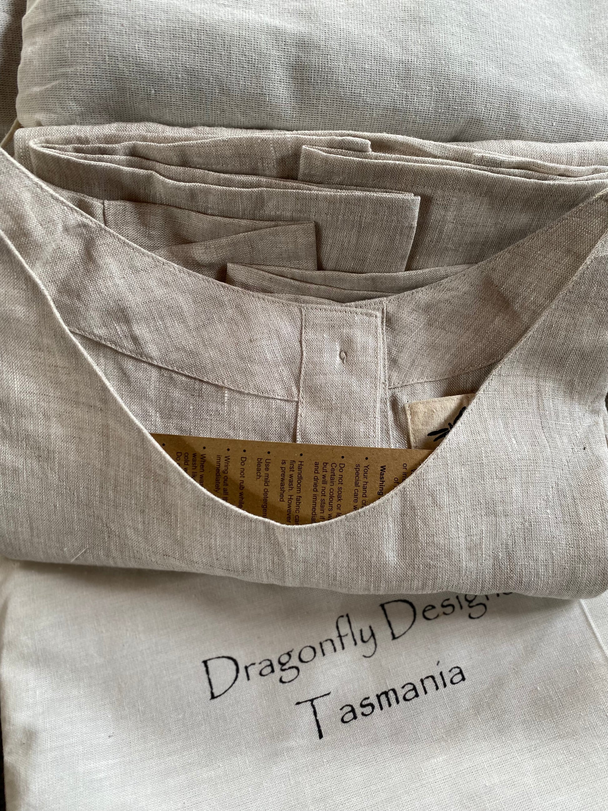 CAS- Australian Designed Handmade Linen Clothing -Dragonfly Tasmania