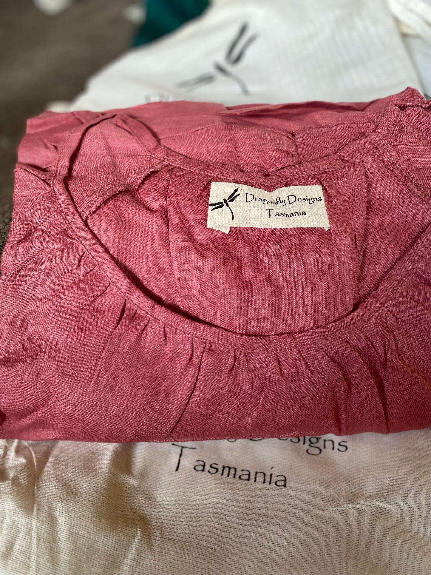 The Blouse- Australian Designed Handmade Linen Clothing -Dragonfly Tasmania