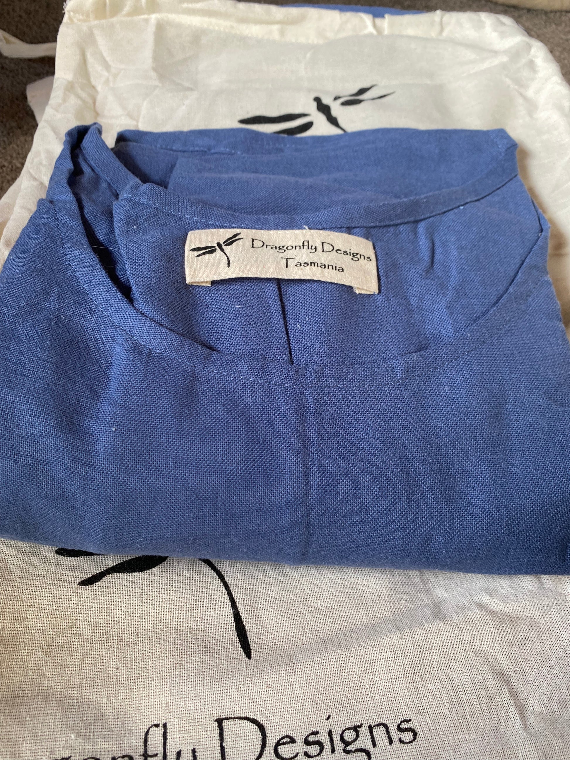Zeb Tunic- Australian Designed Handmade Linen Clothing -Dragonfly Tasmania