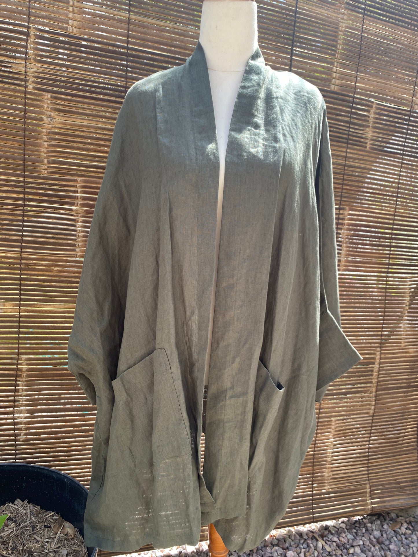 Abi Jacket- Australian Designed Handmade Linen Clothing -Dragonfly Tasmania