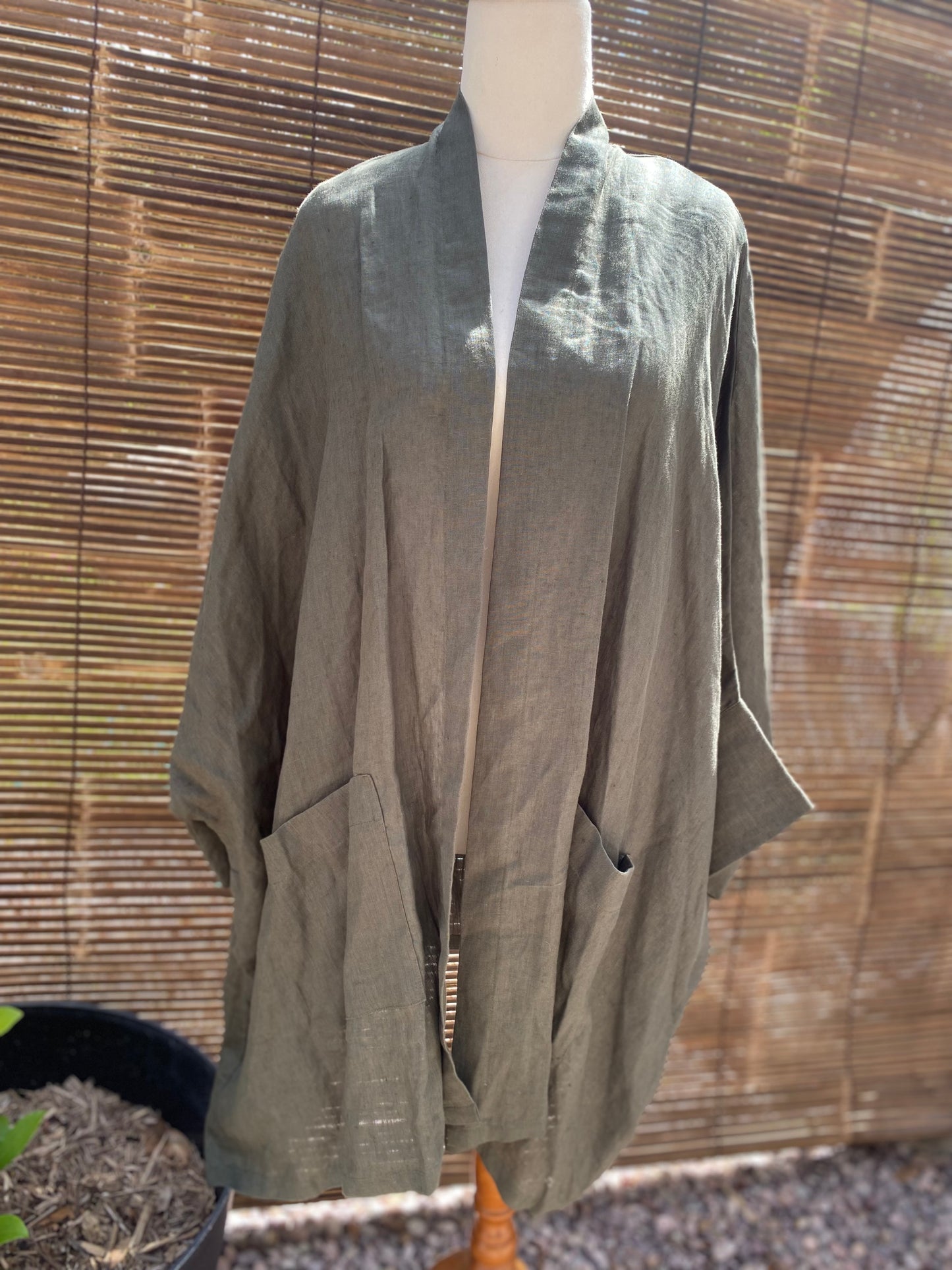 Abi Jacket- Australian Designed Handmade Linen Clothing -Dragonfly Tasmania