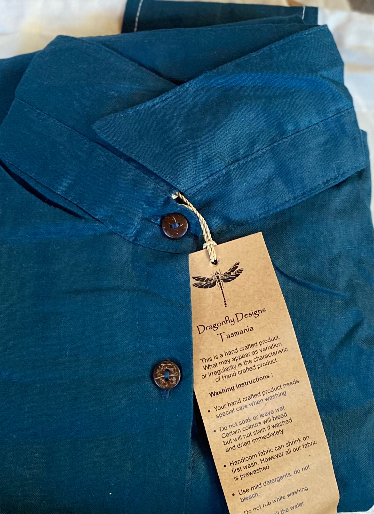 The Shirt- Australian Designed Handmade Linen Clothing -Dragonfly Tasmania