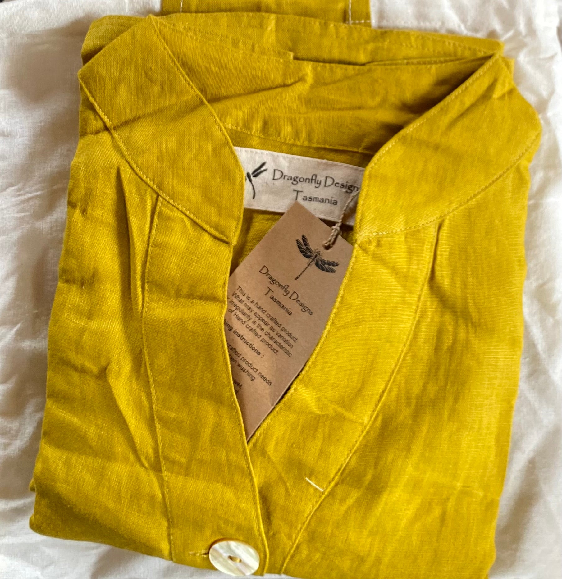 Tunic- Australian Designed Handmade Linen Clothing -Dragonfly Tasmania