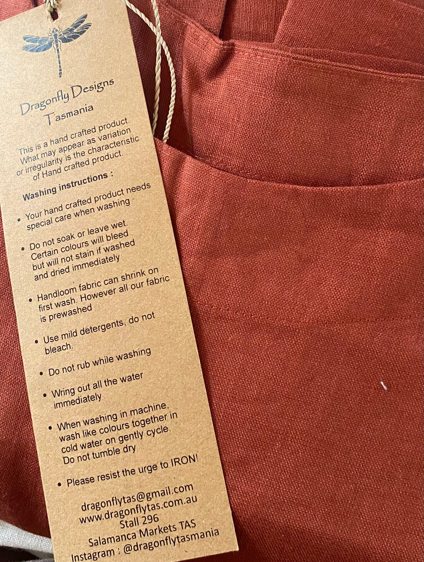 Kate Dress- Australian Designed Handmade Linen Clothing -Dragonfly Tasmania
