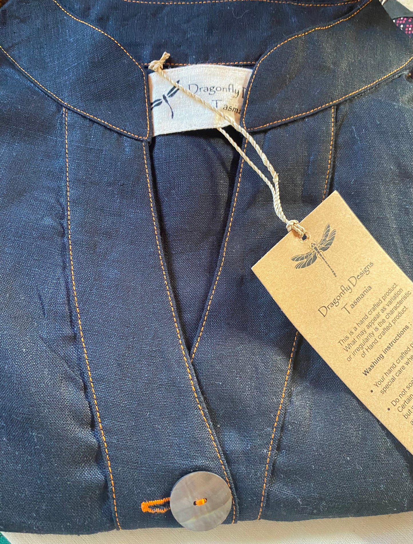 Tunic- Australian Designed Handmade Linen Clothing -Dragonfly Tasmania