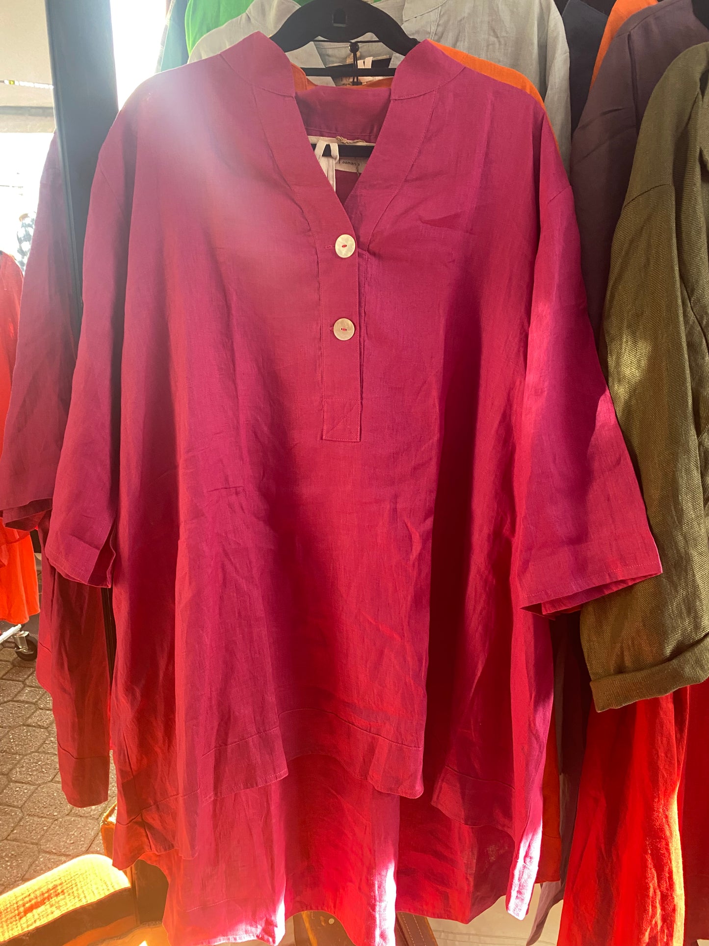 Tunic- Australian Designed Handmade Linen Clothing -Dragonfly Tasmania