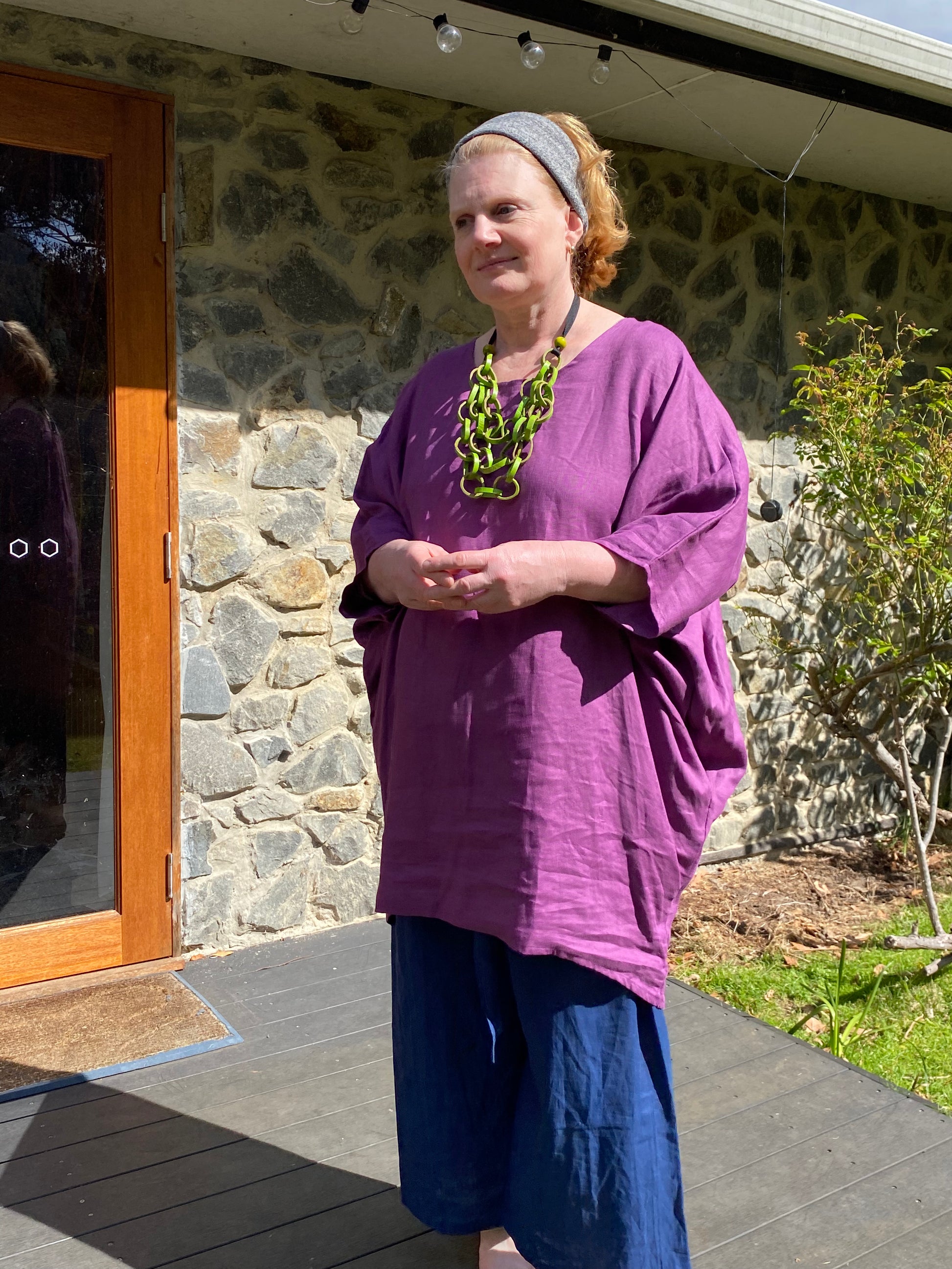Zeb Tunic- Australian Designed Handmade Linen Clothing -Dragonfly Tasmania