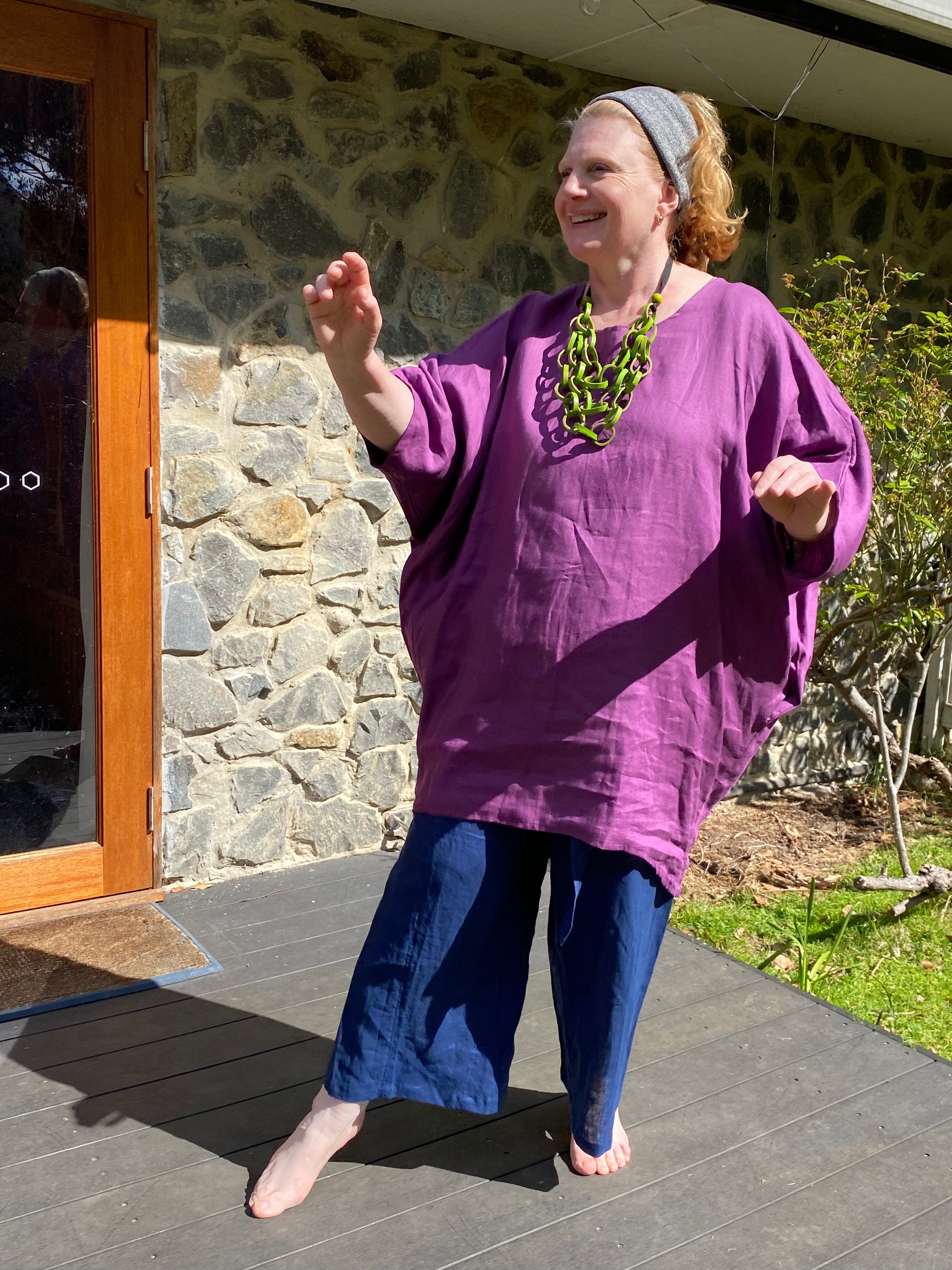 Zeb Tunic- Australian Designed Handmade Linen Clothing -Dragonfly Tasmania