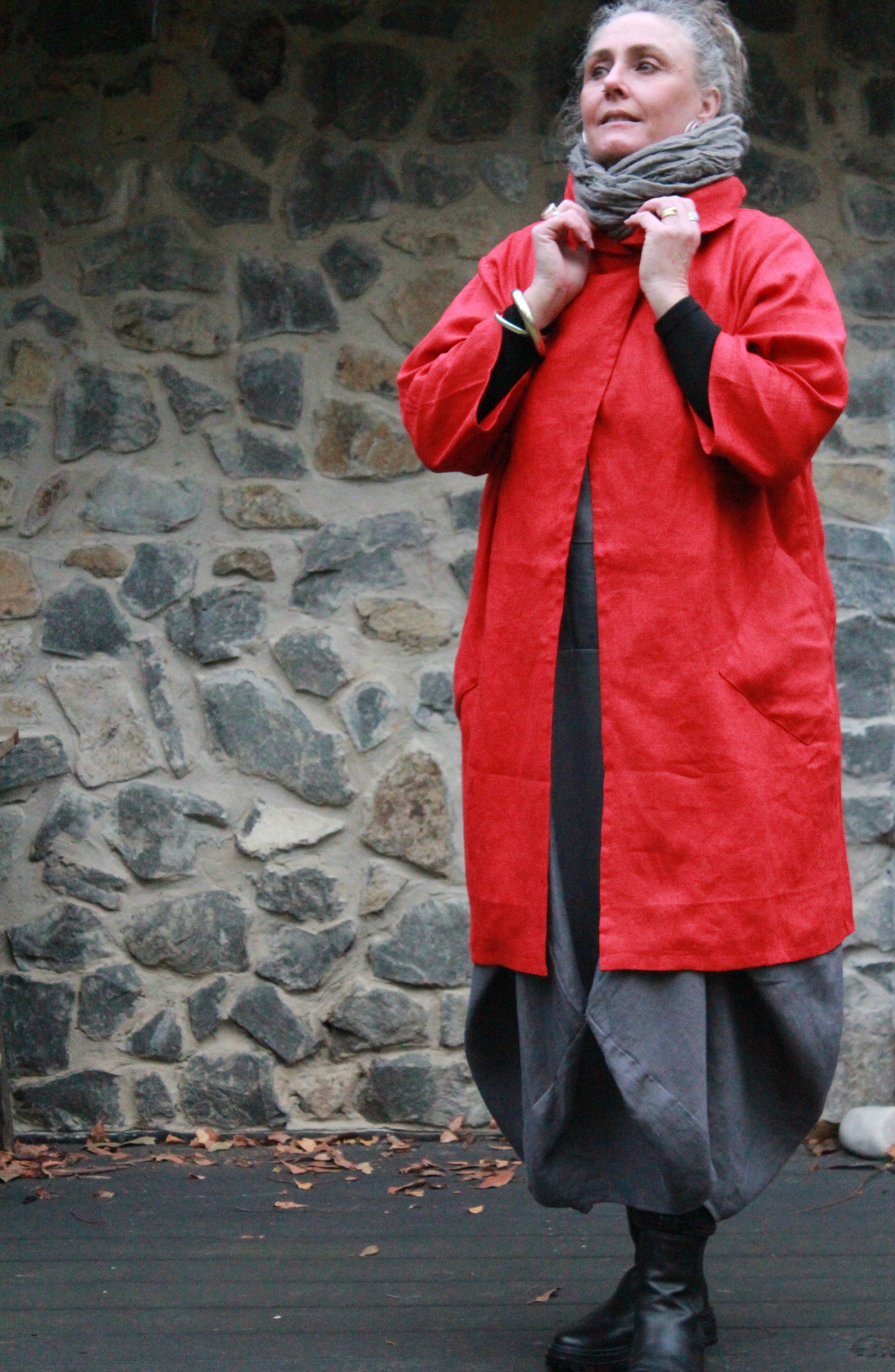 Duster Coat- Australian Designed Handmade Linen Clothing -Dragonfly Tasmania