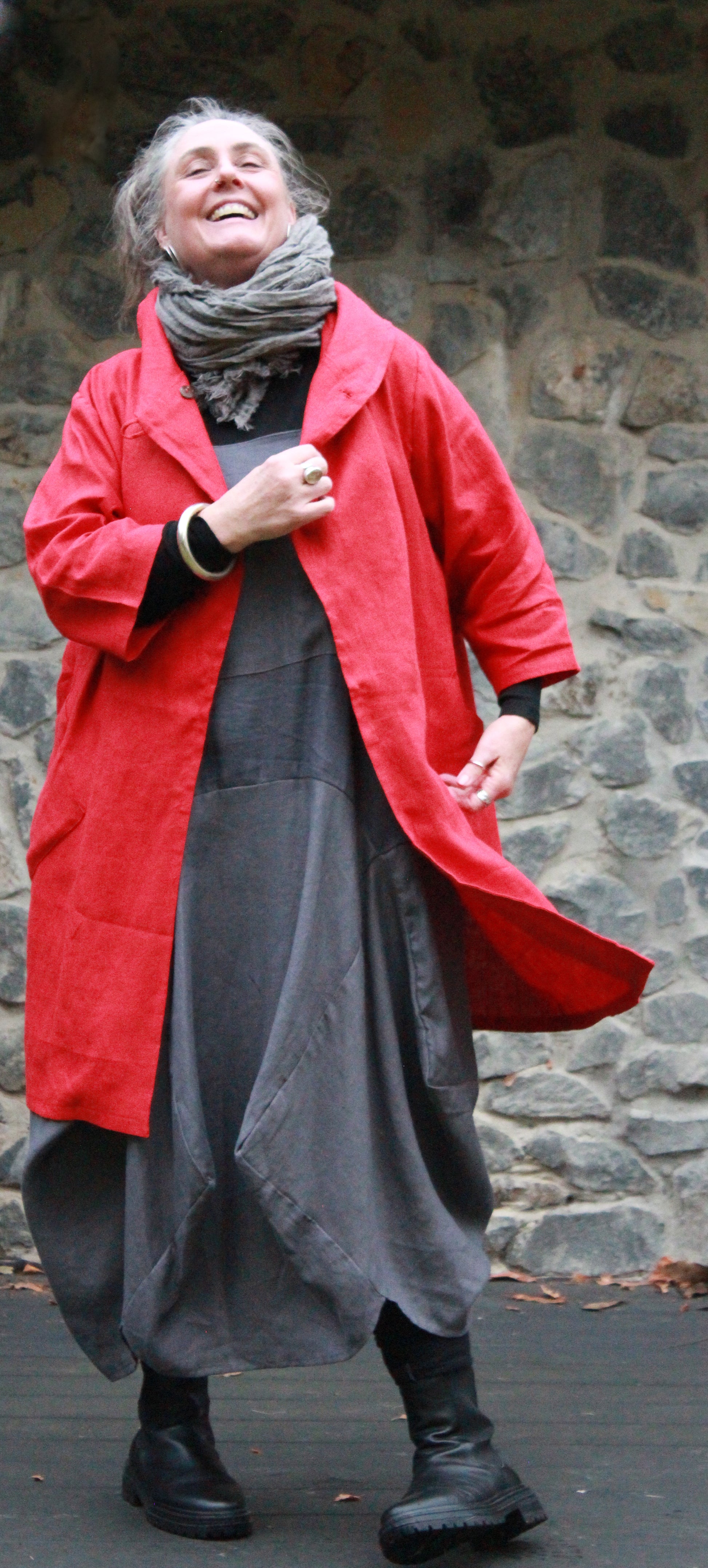 Duster Coat- Australian Designed Handmade Linen Clothing -Dragonfly Tasmania