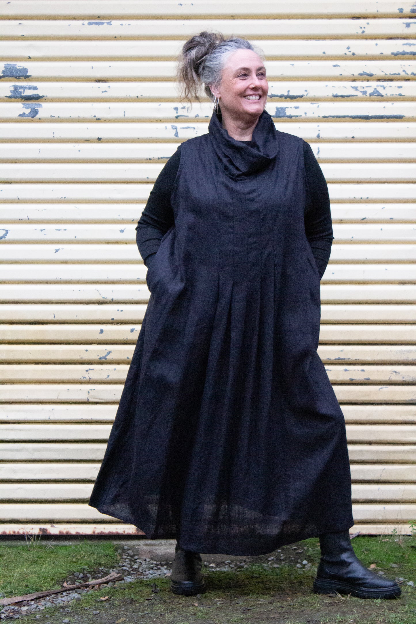 Steph Dress- Australian Designed Handmade Linen Clothing -Dragonfly Tasmania