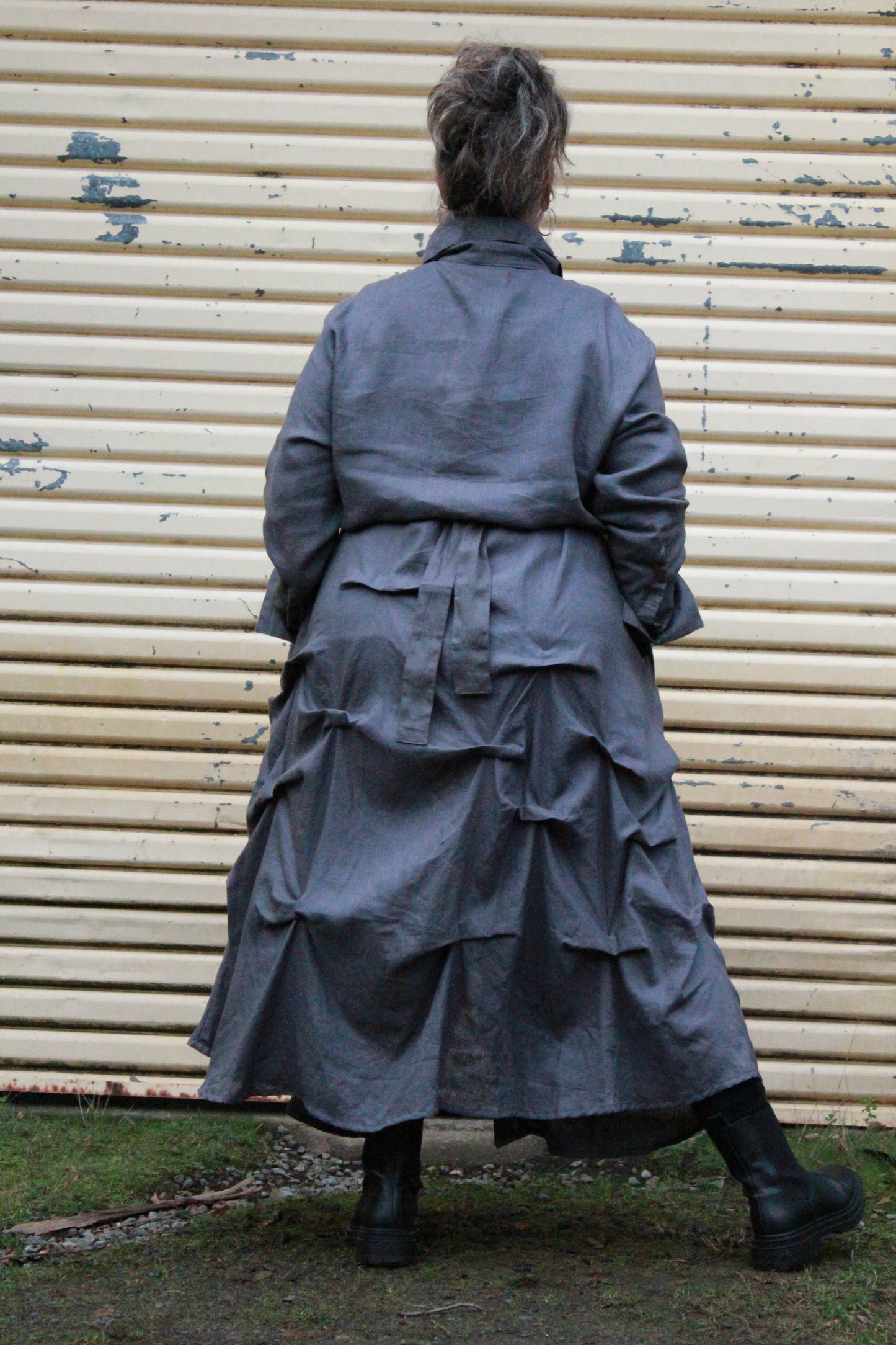 Simone Coat Dress- Australian Designed Handmade Linen Clothing -Dragonfly Tasmania