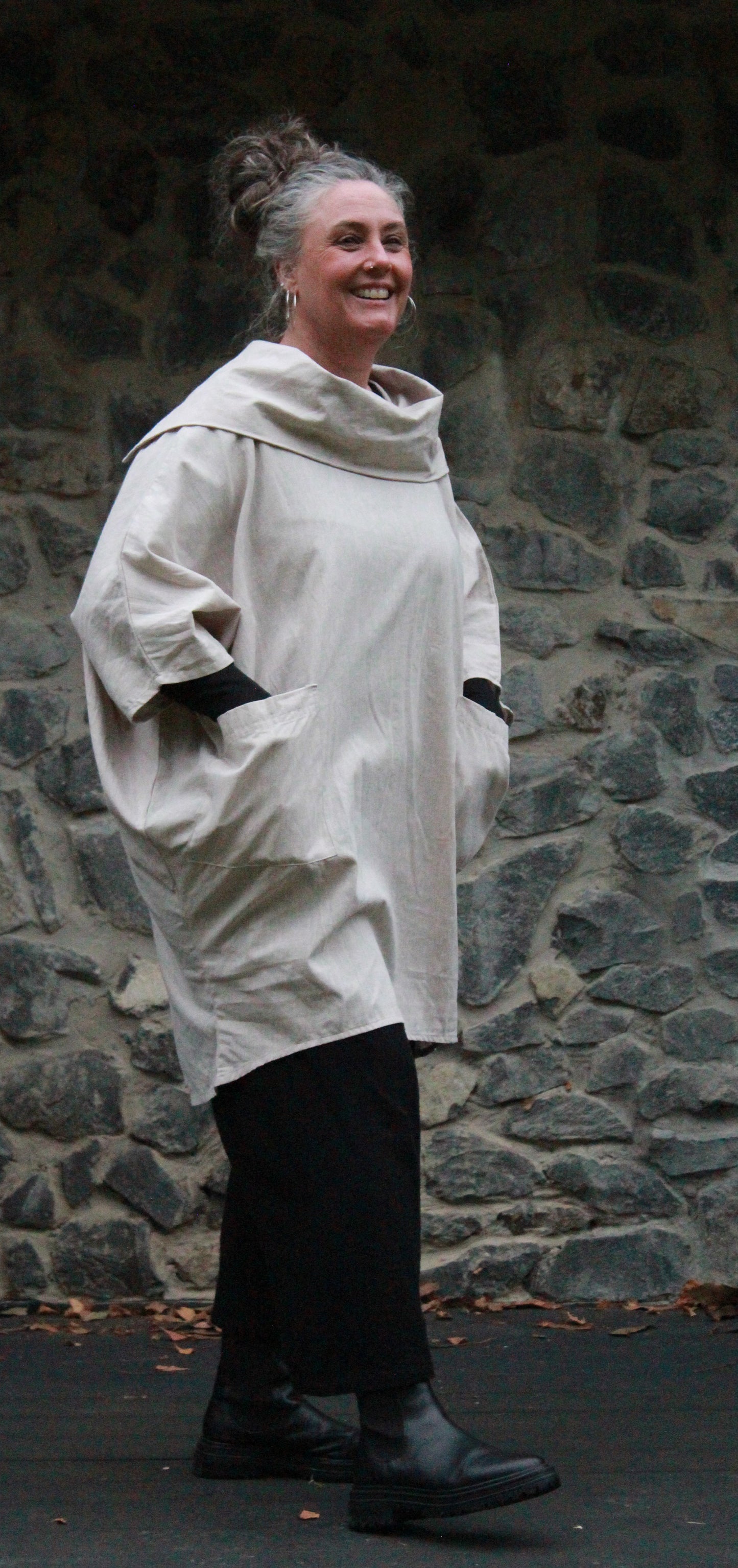 Zen tunic- Australian Designed Handmade Linen Clothing -Dragonfly Tasmania