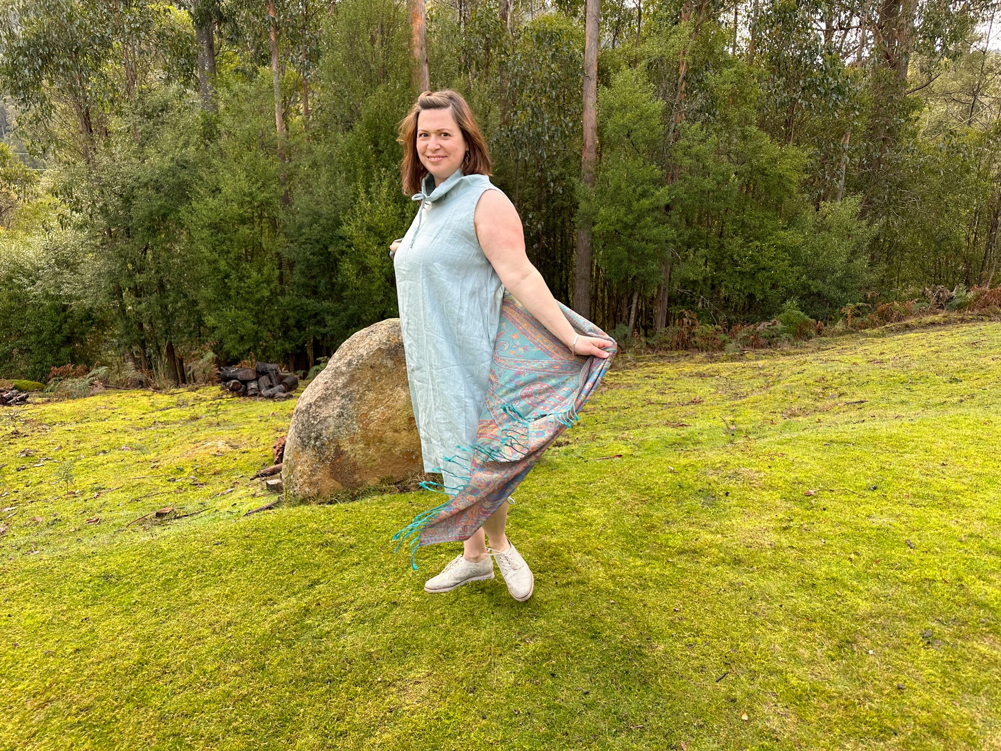 Deb Tunic- Australian Designed Handmade Linen Clothing -Dragonfly Tasmania