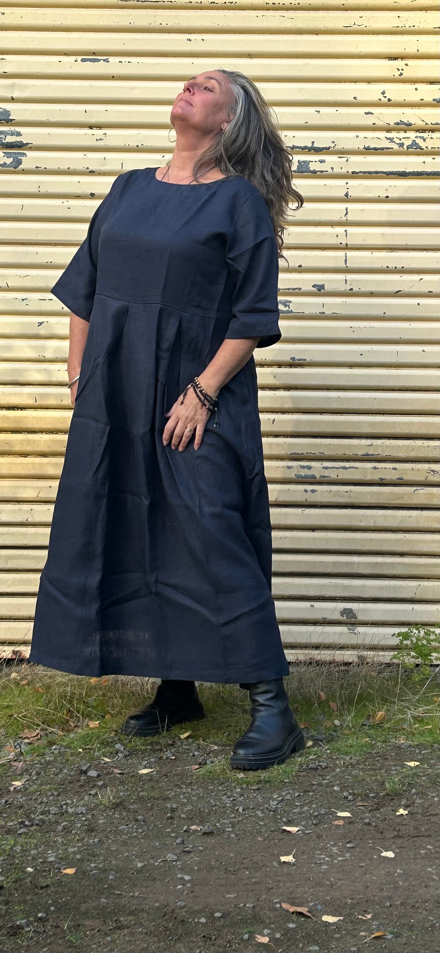 Kate Dress- Australian Designed Handmade Linen Clothing -Dragonfly Tasmania