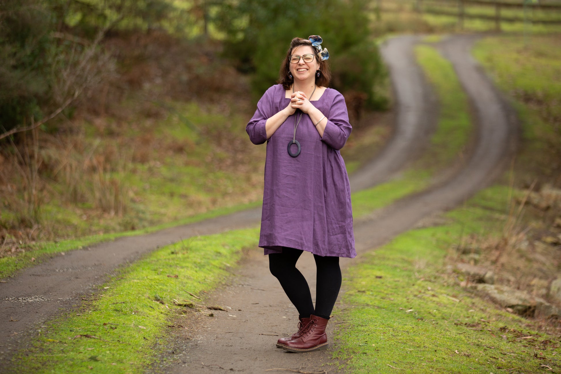 Jen Tunic Dress- Australian Designed Handmade Linen Clothing -Dragonfly Tasmania