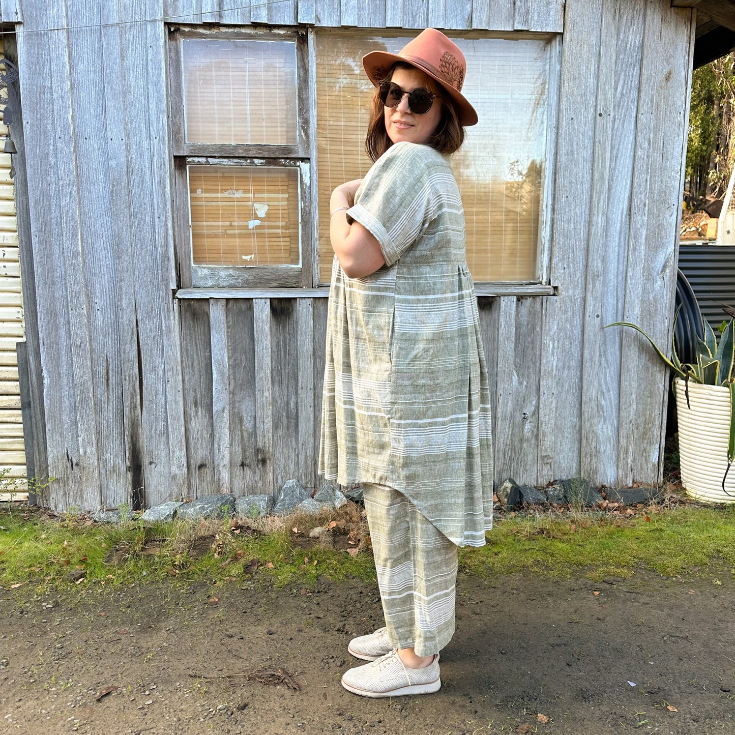 Holiday Dress- Australian Designed Handmade Linen Clothing -Dragonfly Tasmania