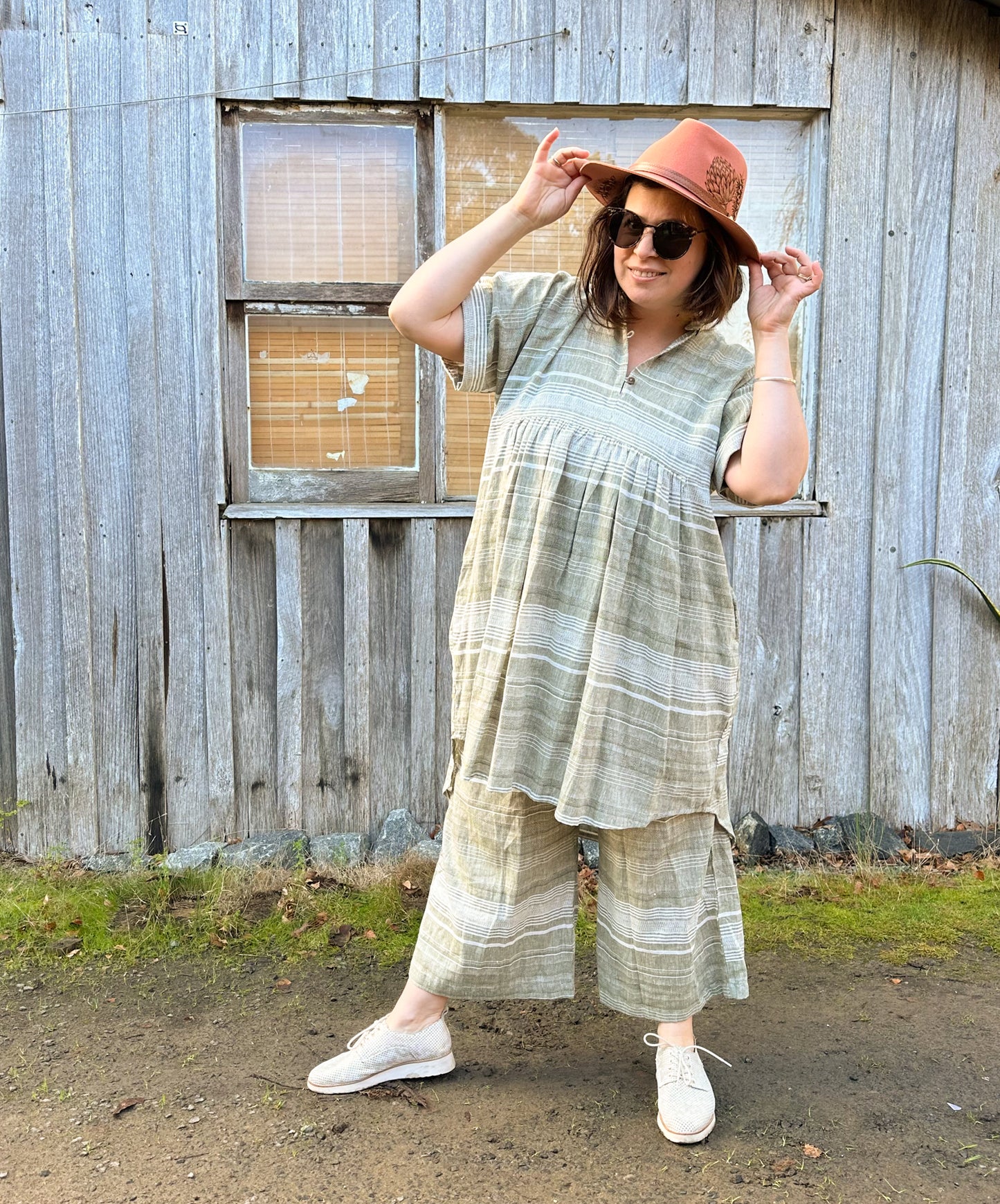 Holiday Dress- Australian Designed Handmade Linen Clothing -Dragonfly Tasmania