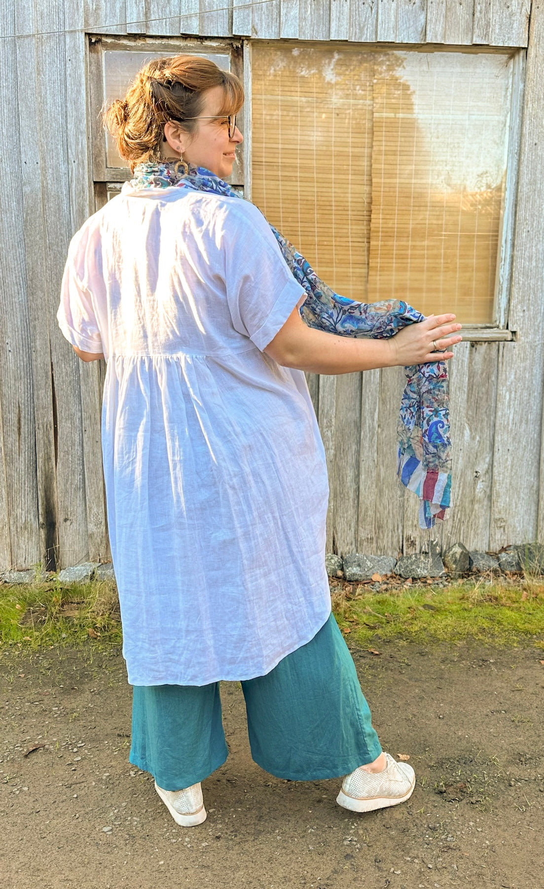 Holiday Dress- Australian Designed Handmade Linen Clothing -Dragonfly Tasmania