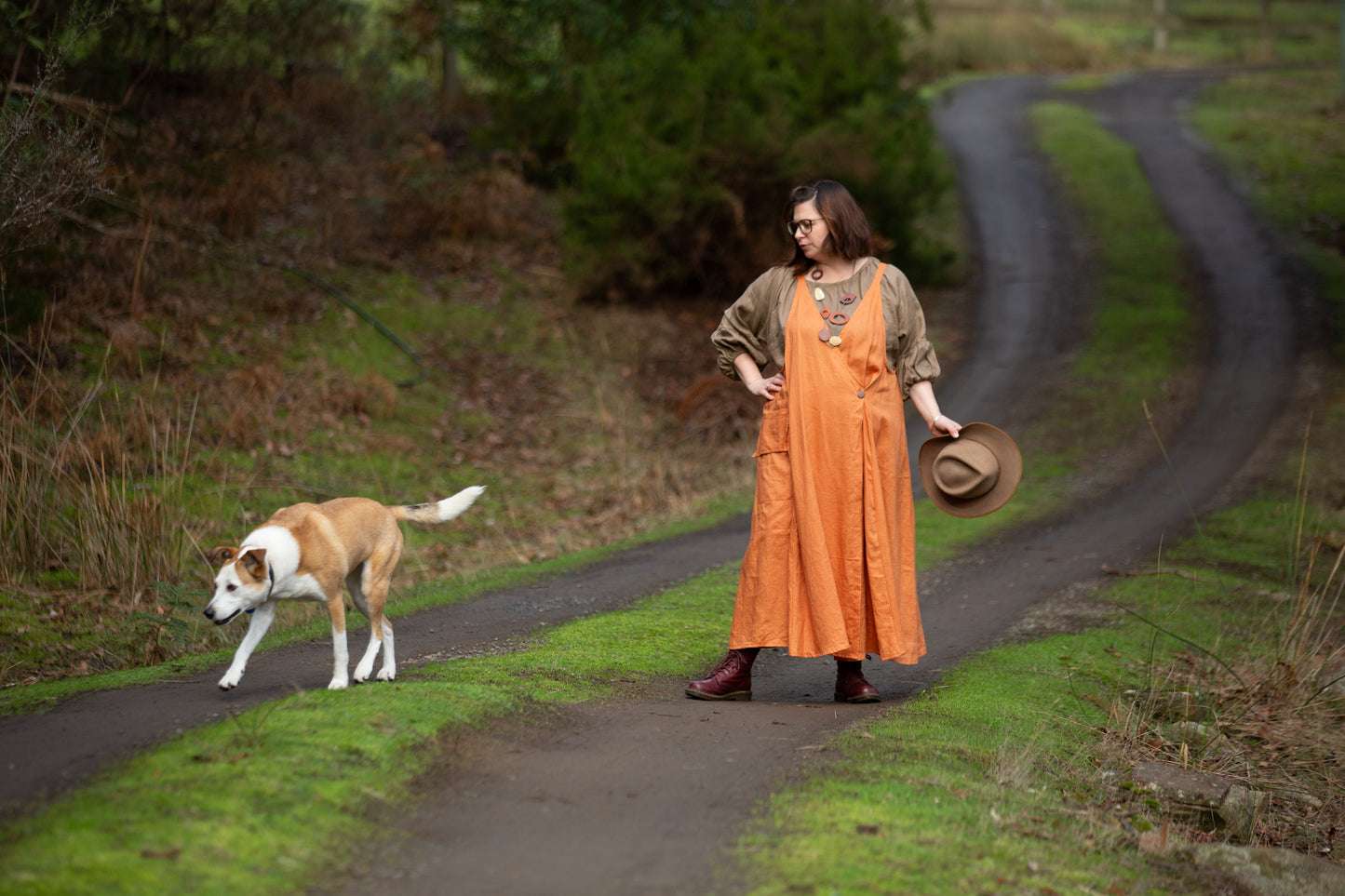 Spaghetti Wrap Dress- Australian Designed Handmade Linen Clothing -Dragonfly Tasmania