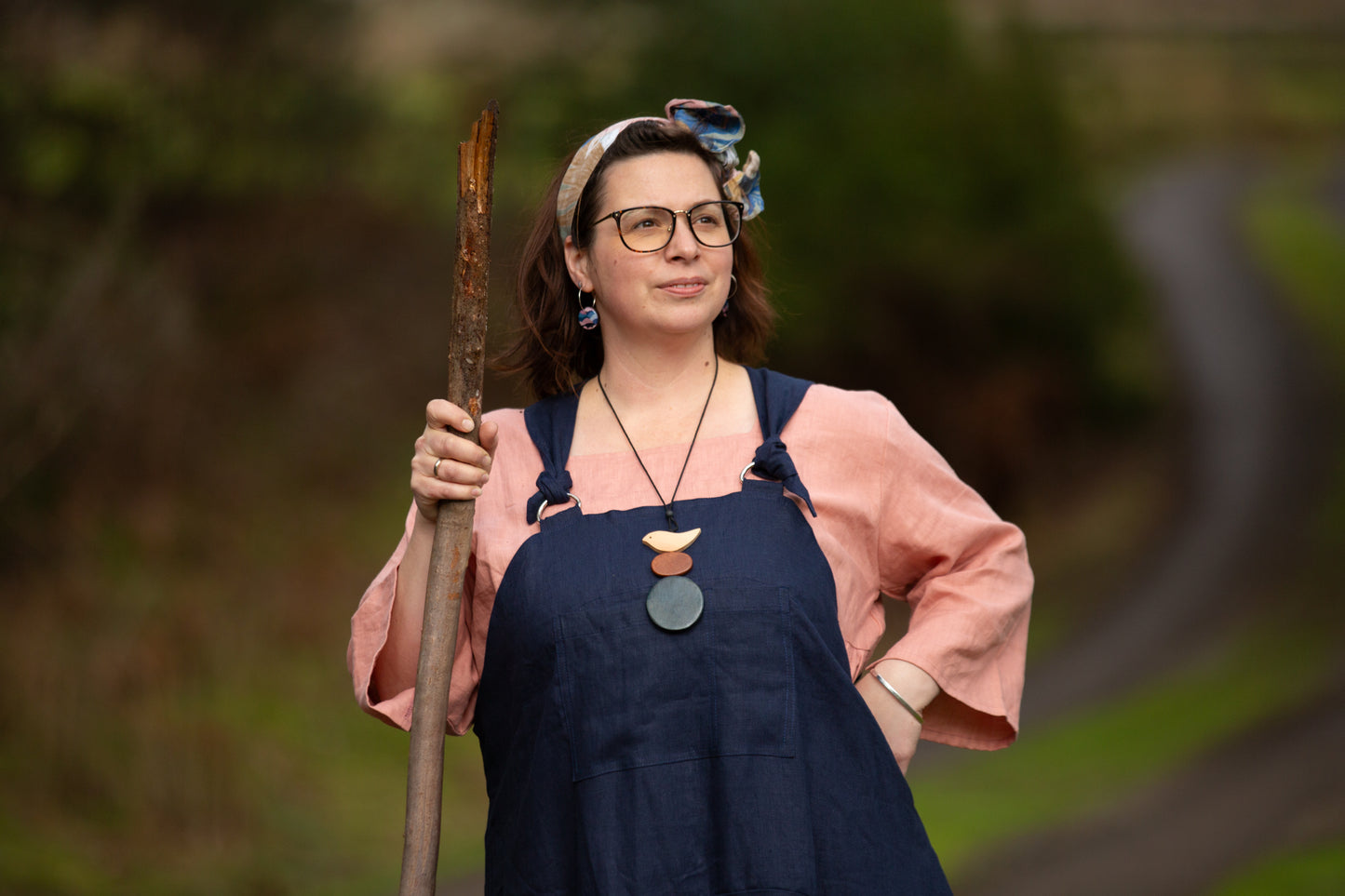 Overall Dress- Australian Designed Handmade Linen Clothing -Dragonfly Tasmania