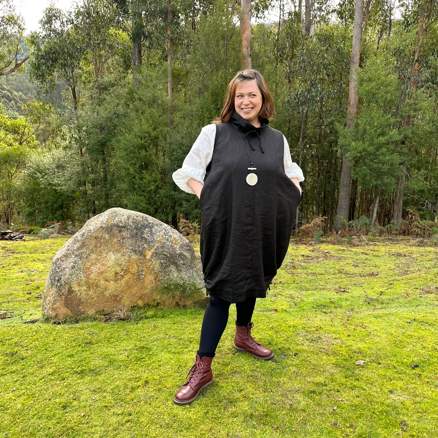 Deb Tunic- Australian Designed Handmade Linen Clothing -Dragonfly Tasmania