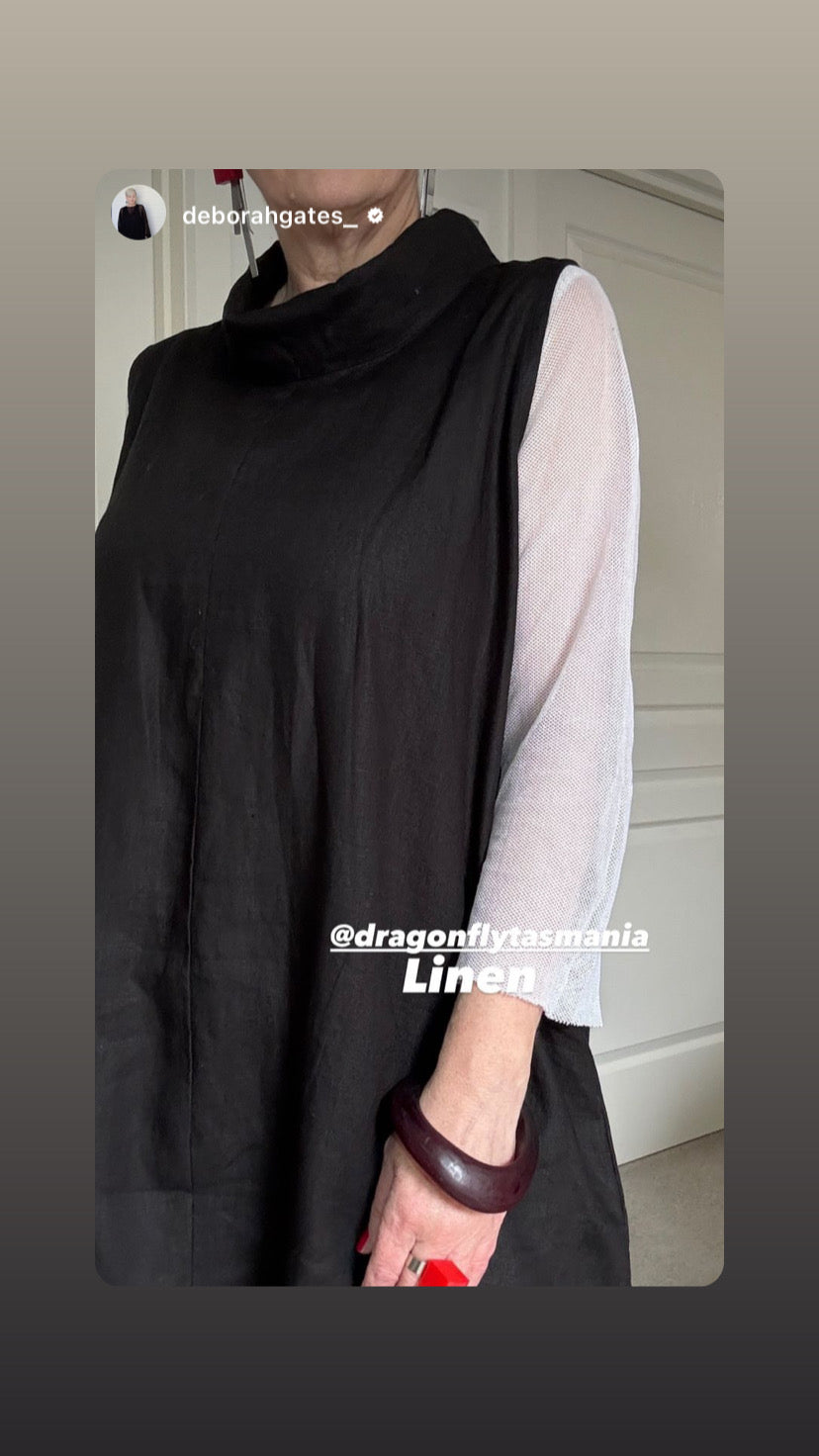 Deb Tunic- Australian Designed Handmade Linen Clothing -Dragonfly Tasmania