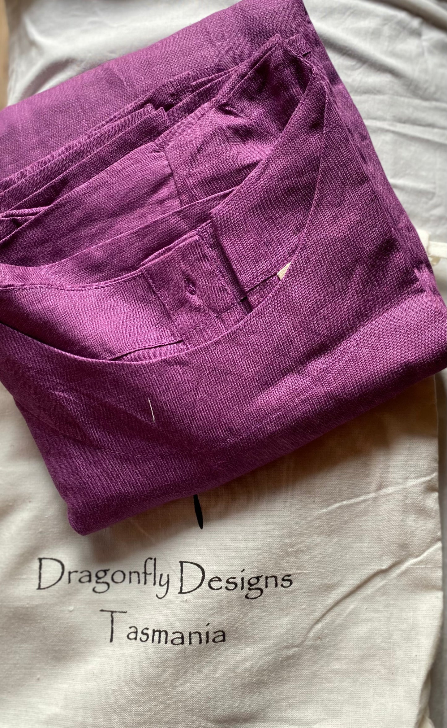 CAS- Australian Designed Handmade Linen Clothing -Dragonfly Tasmania