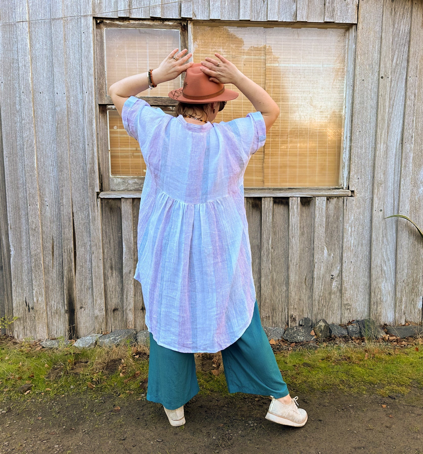 Holiday Dress- Australian Designed Handmade Linen Clothing -Dragonfly Tasmania