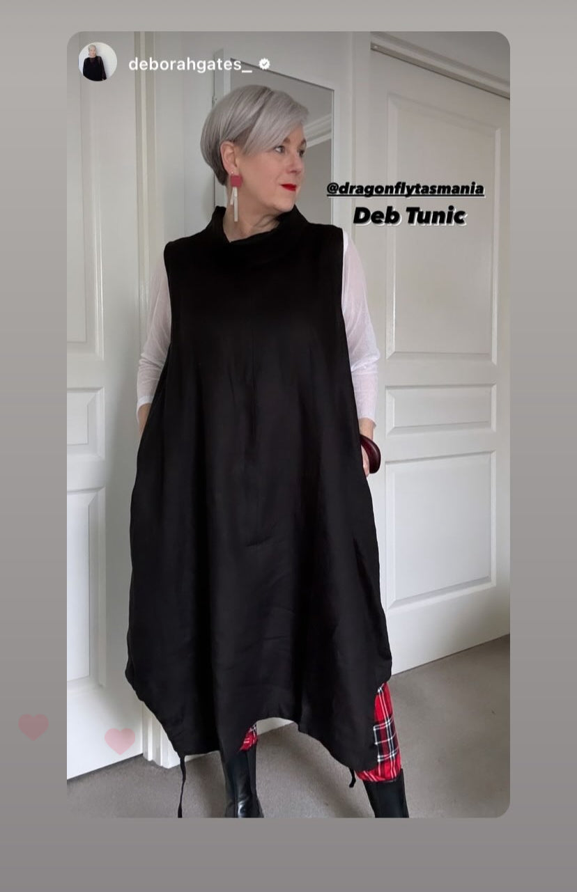 Deb Tunic- Australian Designed Handmade Linen Clothing -Dragonfly Tasmania