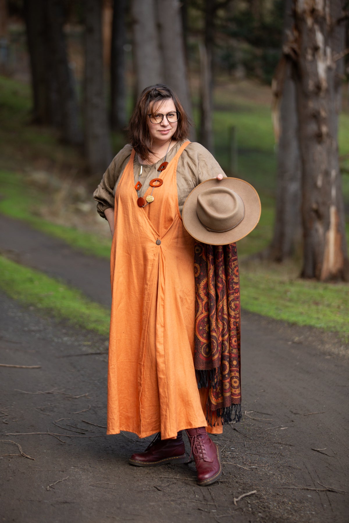 Spaghetti Wrap Dress- Australian Designed Handmade Linen Clothing -Dragonfly Tasmania