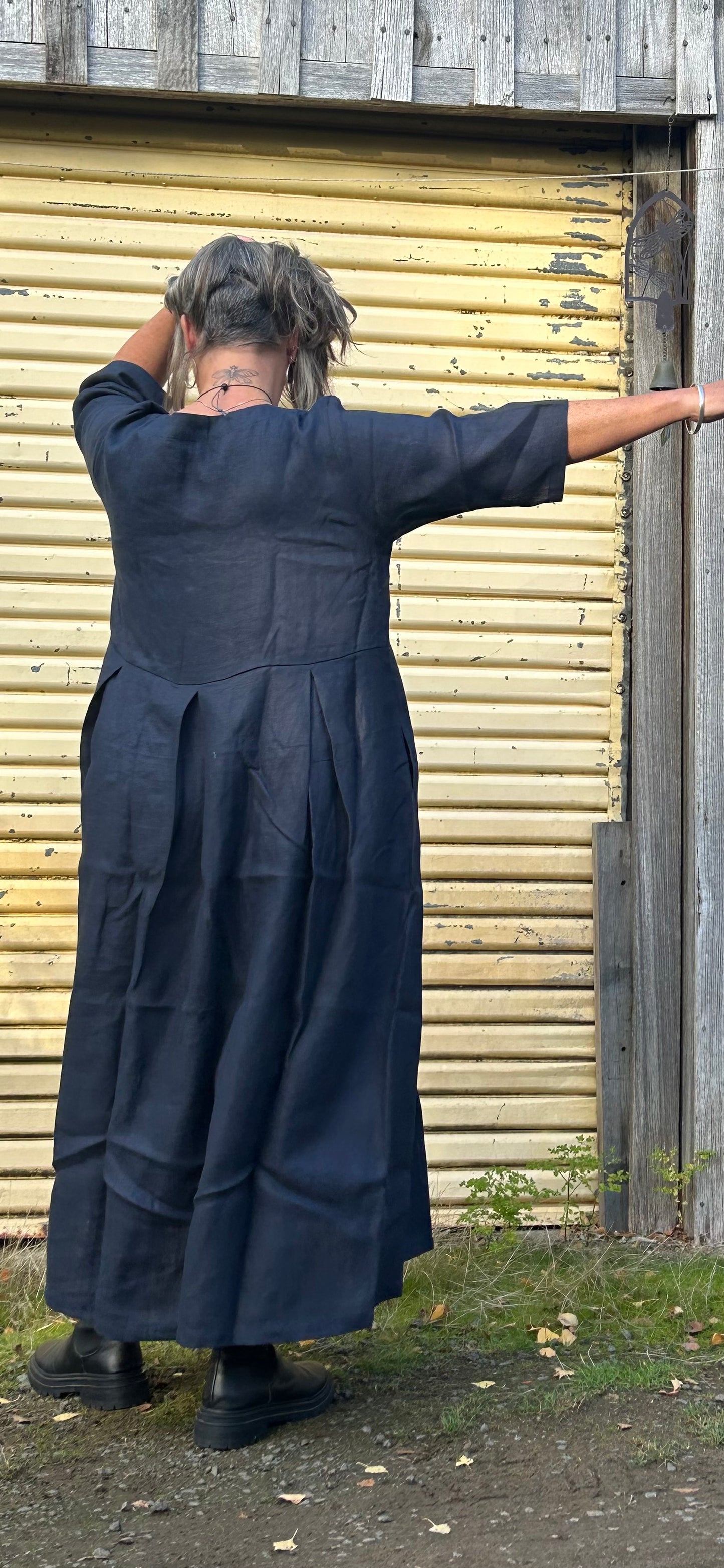 Kate Dress- Australian Designed Handmade Linen Clothing -Dragonfly Tasmania