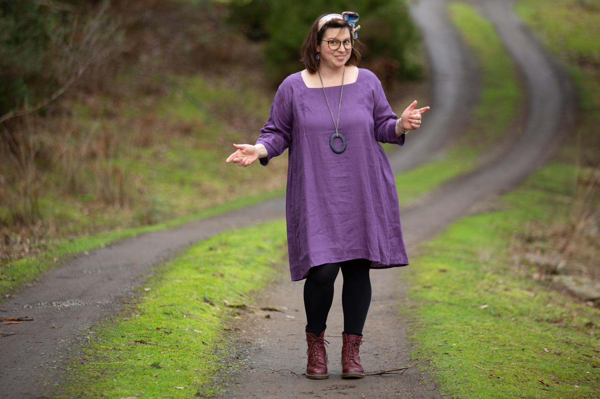 Jen Tunic Dress- Australian Designed Handmade Linen Clothing -Dragonfly Tasmania